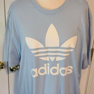 Adidas Women's Performance Tee Shirt Pale Blue Size XL